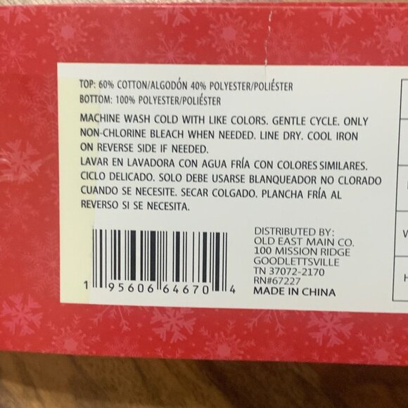 NWT Christmas Pajama Set Shirt Plaid Pant Lounge 2 Piece Red T-Shirt Truck Large - Picture 15 of 16